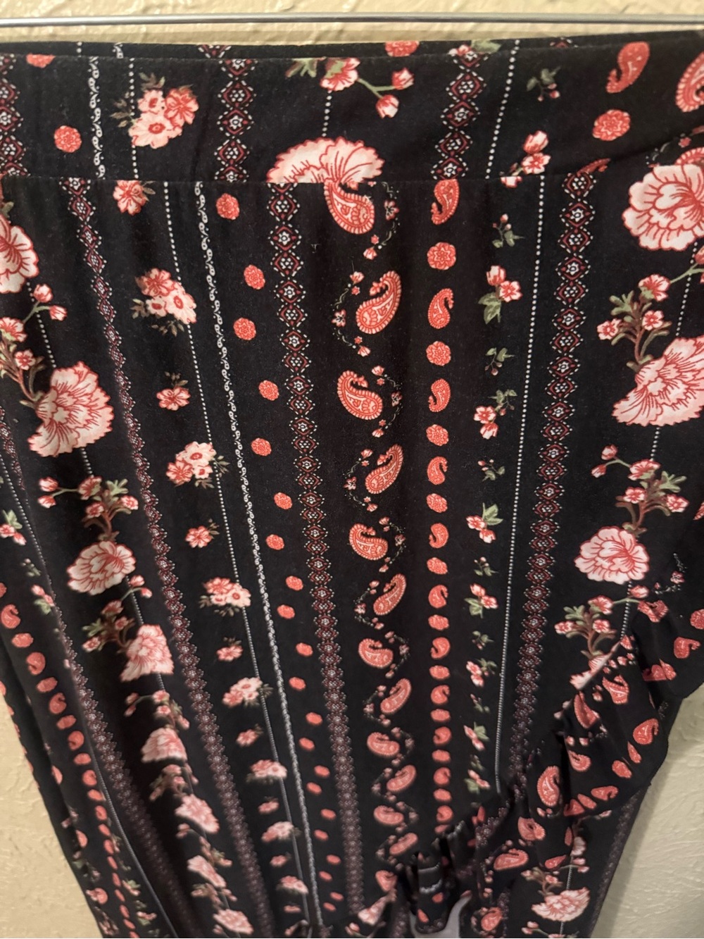 Rue21 Black Skirt with Pink Floral Paisley Print - Picture 3 of 5